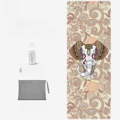 Foldable Suede Yoga Mat — Natural Rubber Base