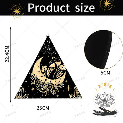 Bohemian Wall Decor Sun Moon Yoga Wall Decor Lozenge Wood Eye Sign Triangle Pendulum Board