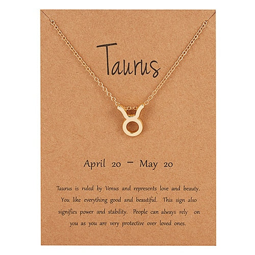 Zodiac Constellation Charm Choker Necklace