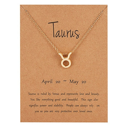 Zodiac Constellation Charm Choker Necklace