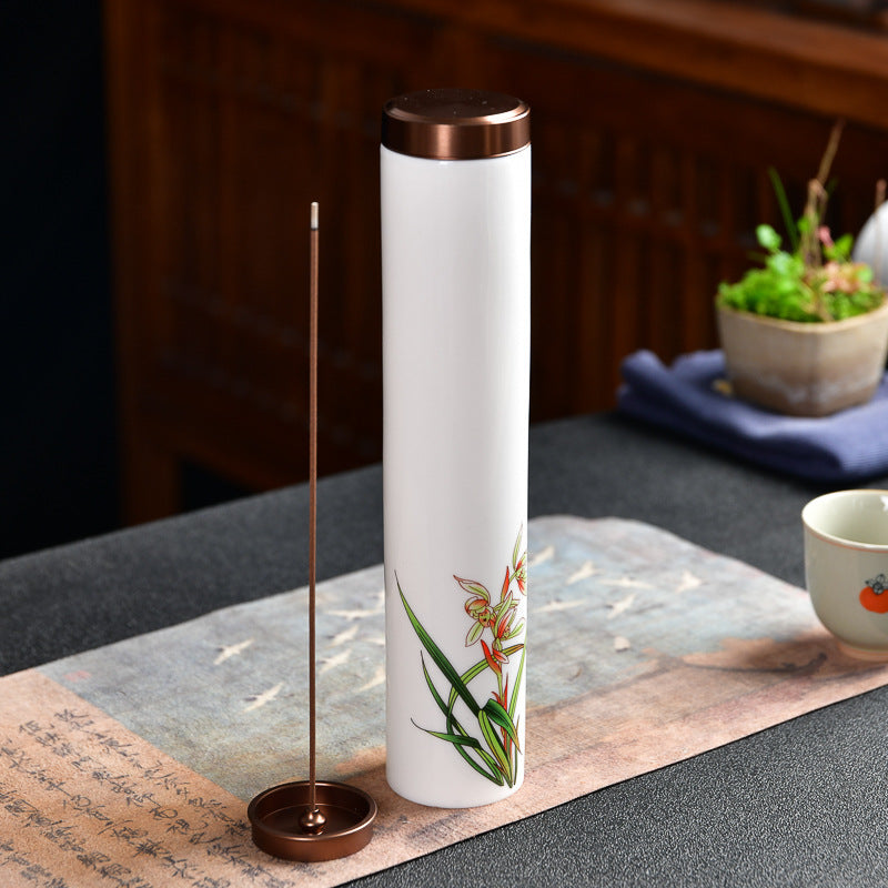 Hand-Painted Ceramic Incense Stick Holder