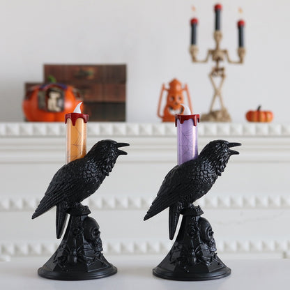 Crow Raven LED Flickering Candle