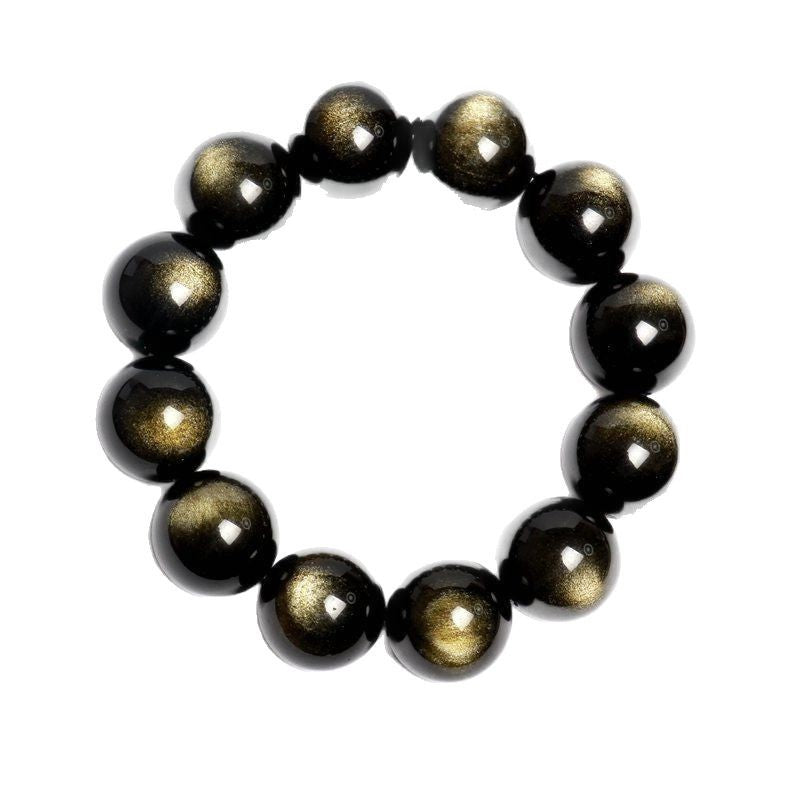 Natural Gold Obsidian Bracelet for Men and Women