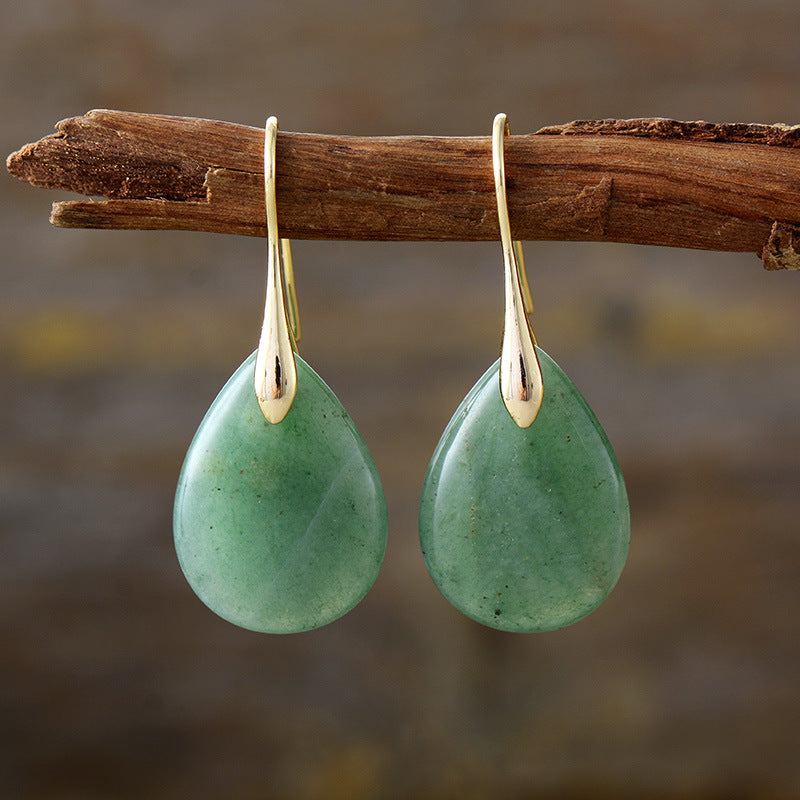 Crystal Teardrop Pendant Earrings