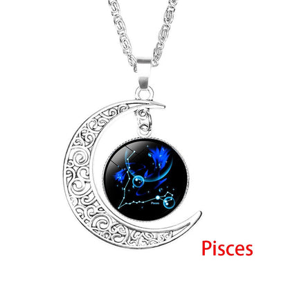 Galaxy Constellation Zodiac Pendant Necklace