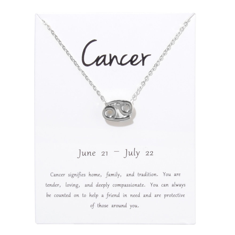 Zodiac Constellation Pendant Necklace