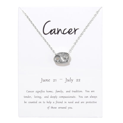 Zodiac Constellation Pendant Necklace