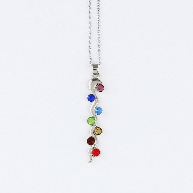 7 Chakra Crystal Healing Point Pendant Necklace