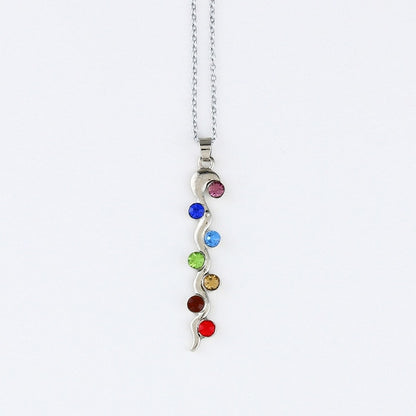 7 Chakra Crystal Healing Point Pendant Necklace