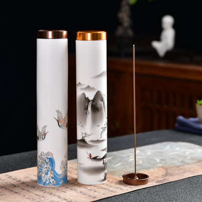 Hand-Painted Ceramic Incense Stick Holder