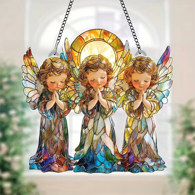 Butterfly Bird Stained Glass Sun Catcher Home Decoration