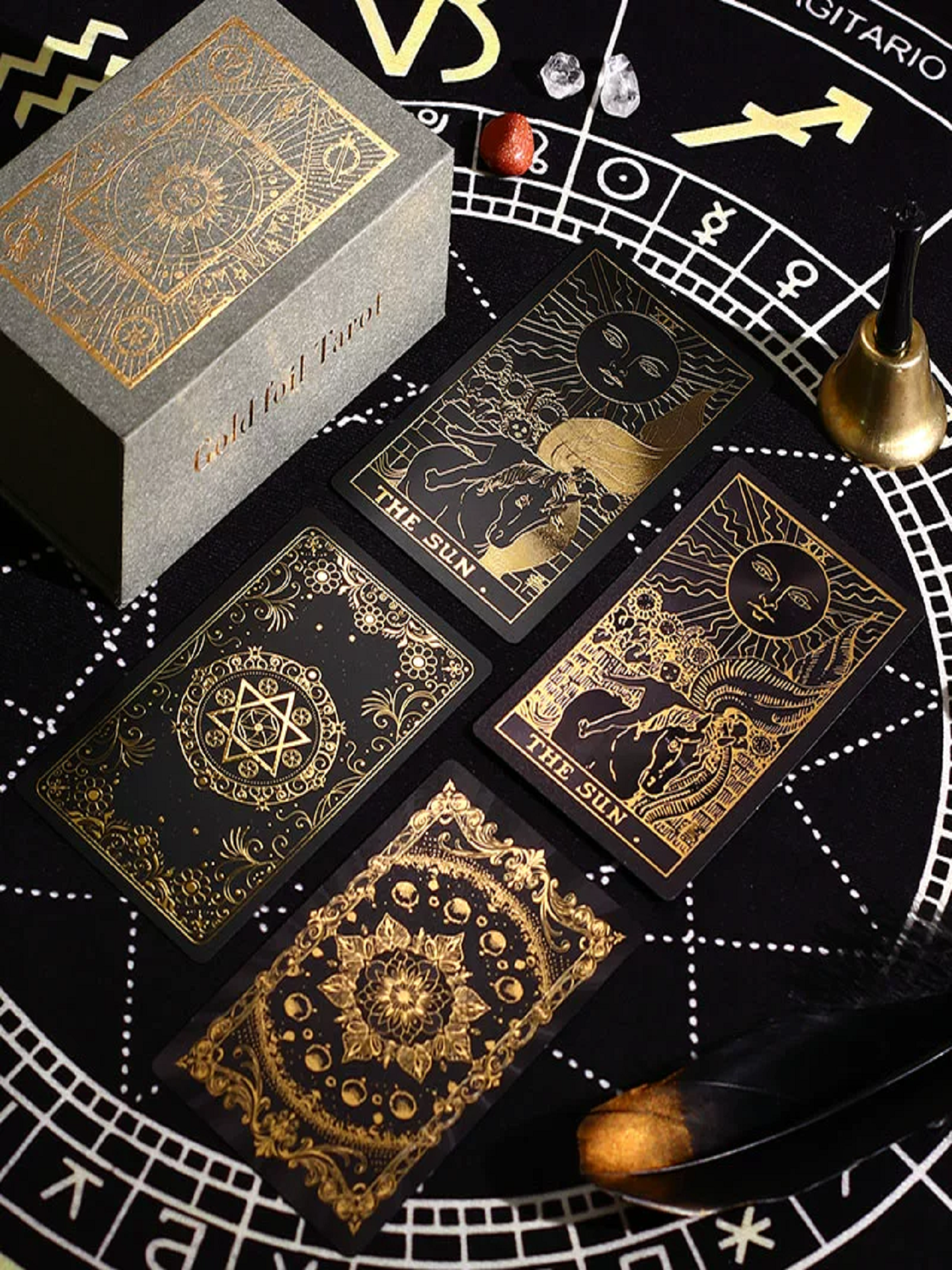 Classic Gold Foil Waite Tarot Deck — 78 Cards