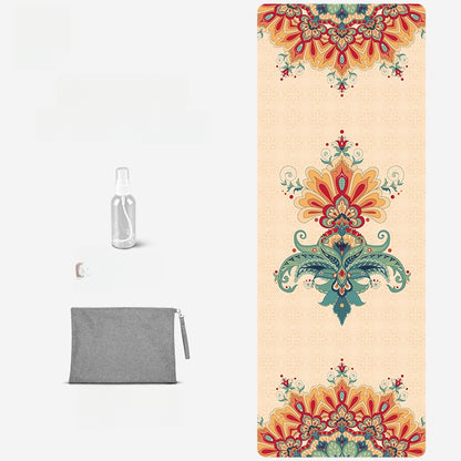 Foldable Suede Yoga Mat — Natural Rubber Base