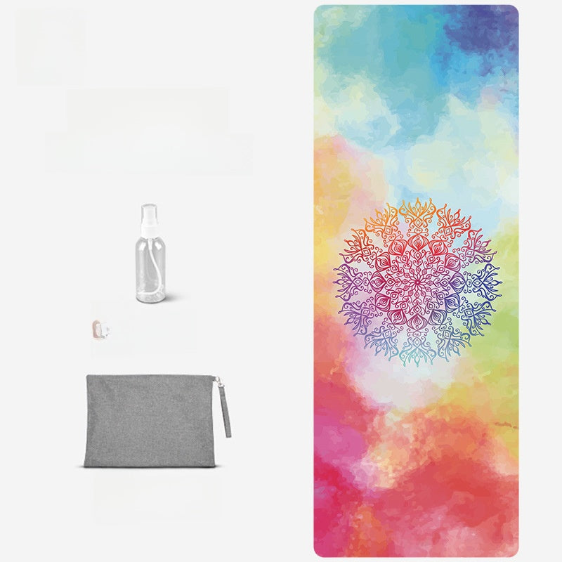 Foldable Suede Yoga Mat — Natural Rubber Base