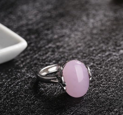 Sterling Silver Open Adjustable Gemstone Ring