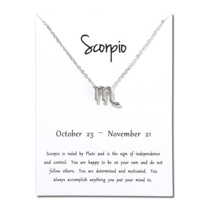 Zodiac Constellation Pendant Necklace