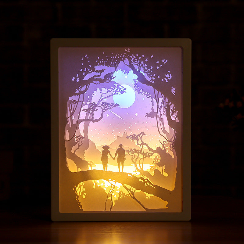 3D Paper Carving LED Night Light