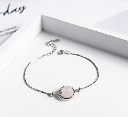 S925 Sterling Silver Crystal Bead Bracelet