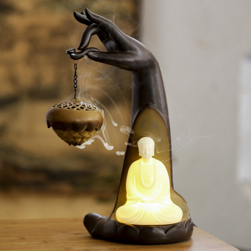 LED Bergamot Hanging Backflow Incense Burner
