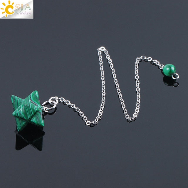 Merkabah Gemstone Pendulum
