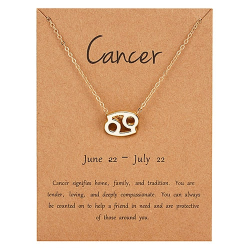 Zodiac Constellation Charm Choker Necklace