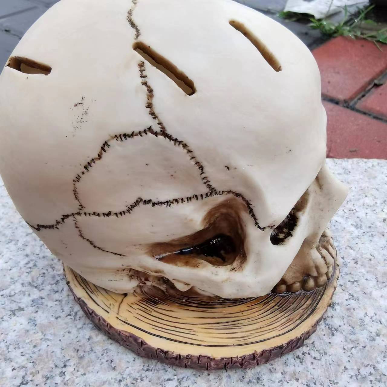 Meditation Skeleton Resin Sculpture