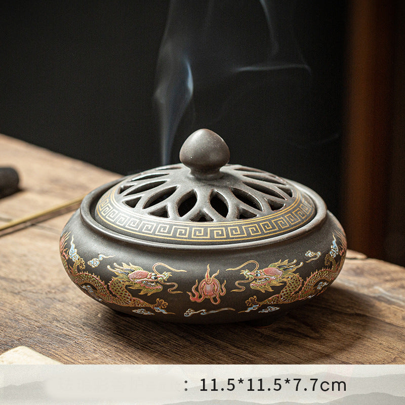Antique Ceramic Incense Tower Burner