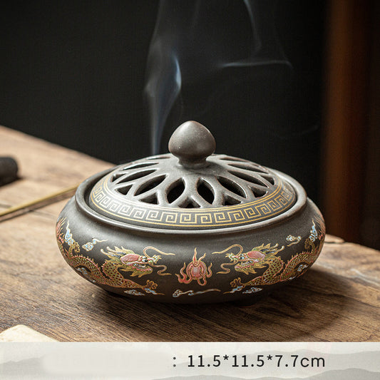 Antique Ceramic Incense Tower Burner