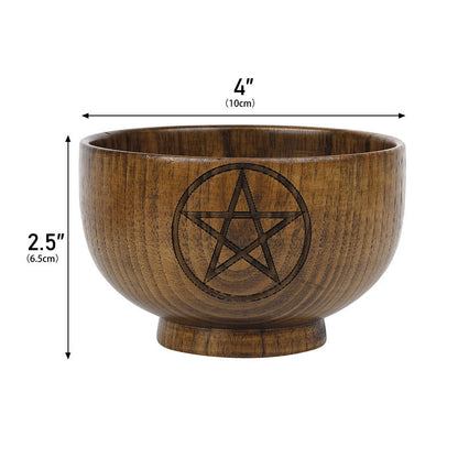 Engraved Wooden Altar Bowl