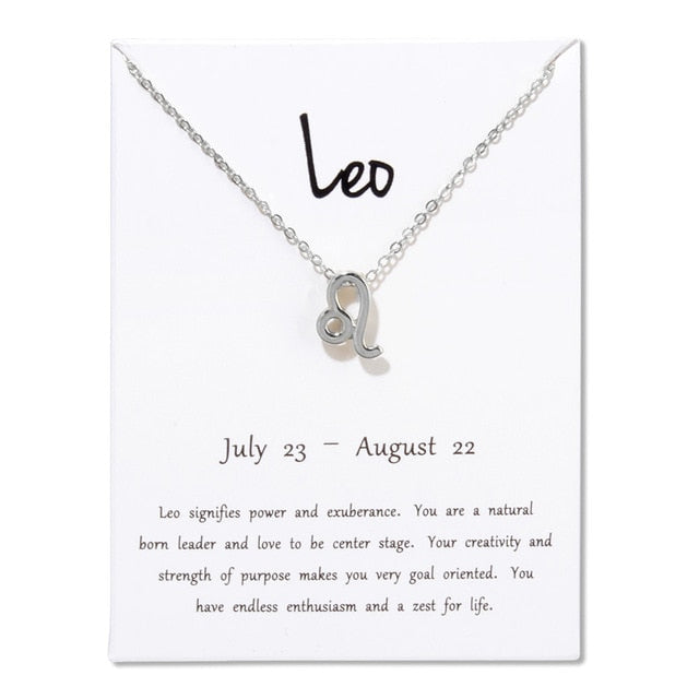 Zodiac Constellation Pendant Necklace