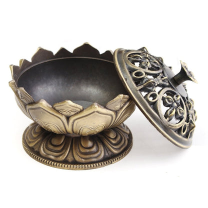 Buddha Lotus Alloy Incense Burner