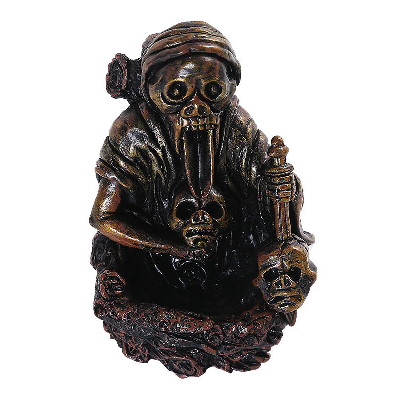 Resin Skull Backflow Incense Burner