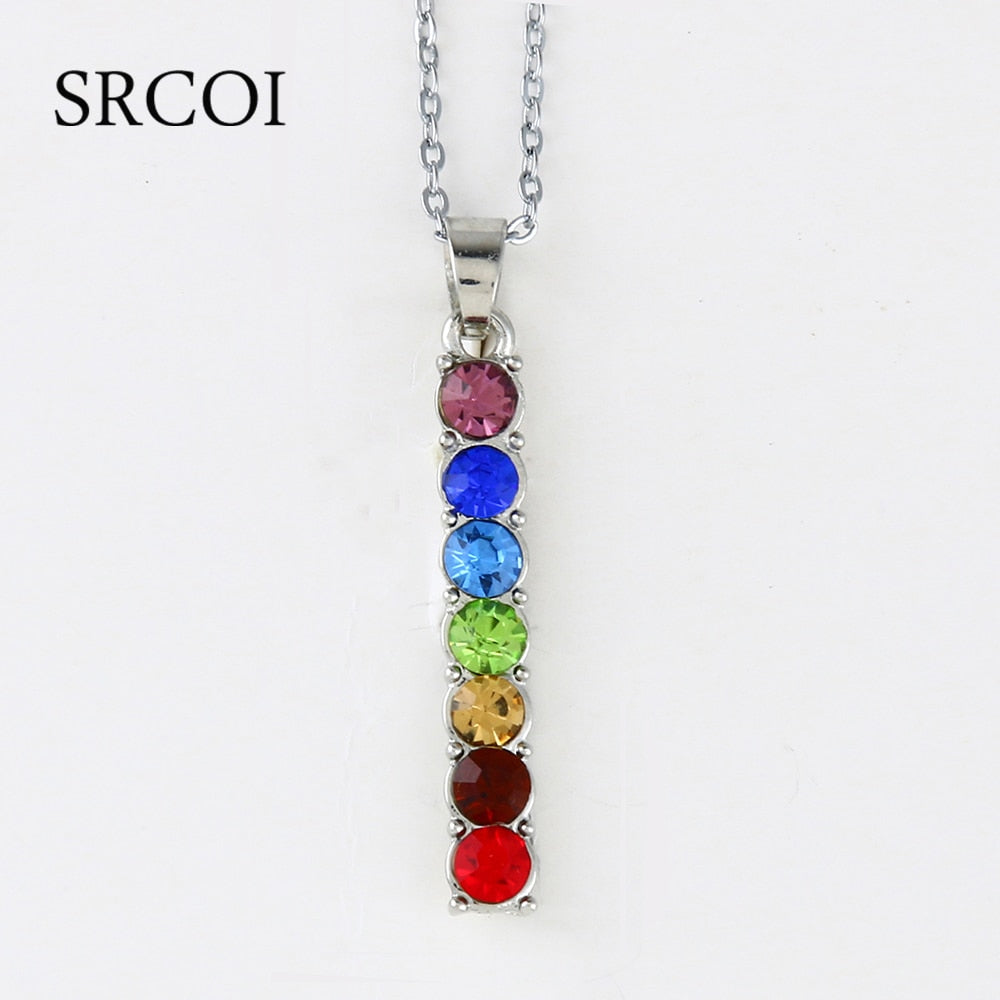 7 Chakra Crystal Healing Point Pendant Necklace