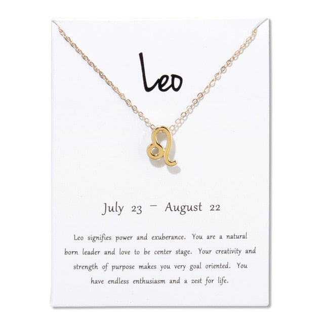 Zodiac Constellation Pendant Necklace