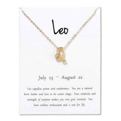 Zodiac Constellation Pendant Necklace
