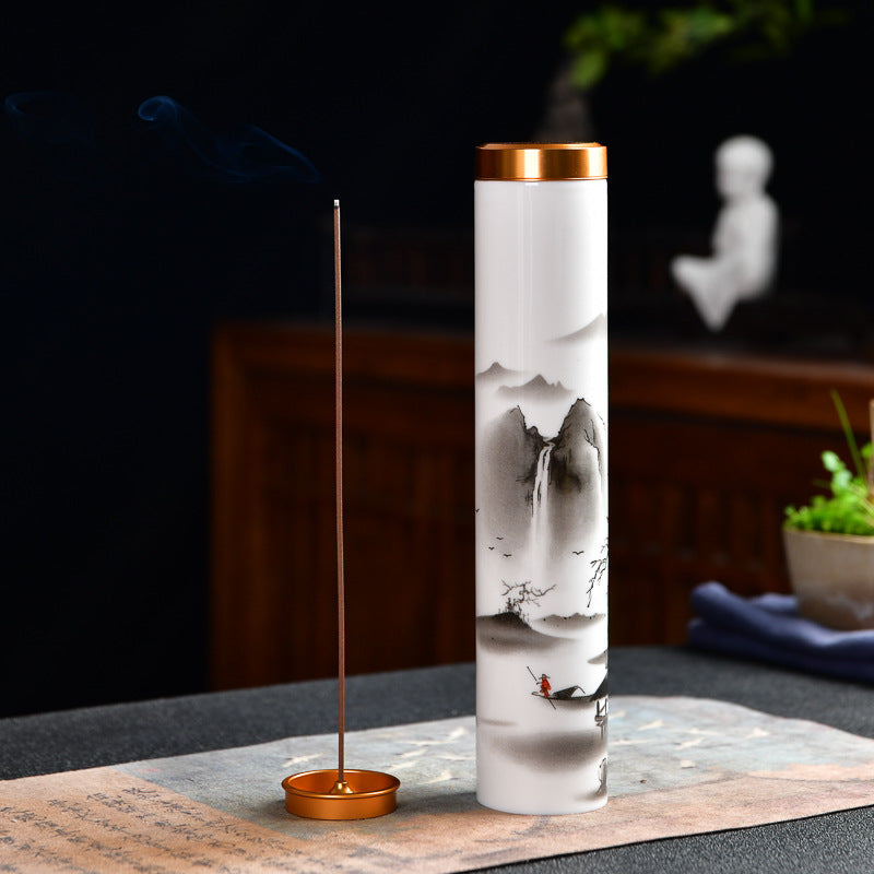 Hand-Painted Ceramic Incense Stick Holder