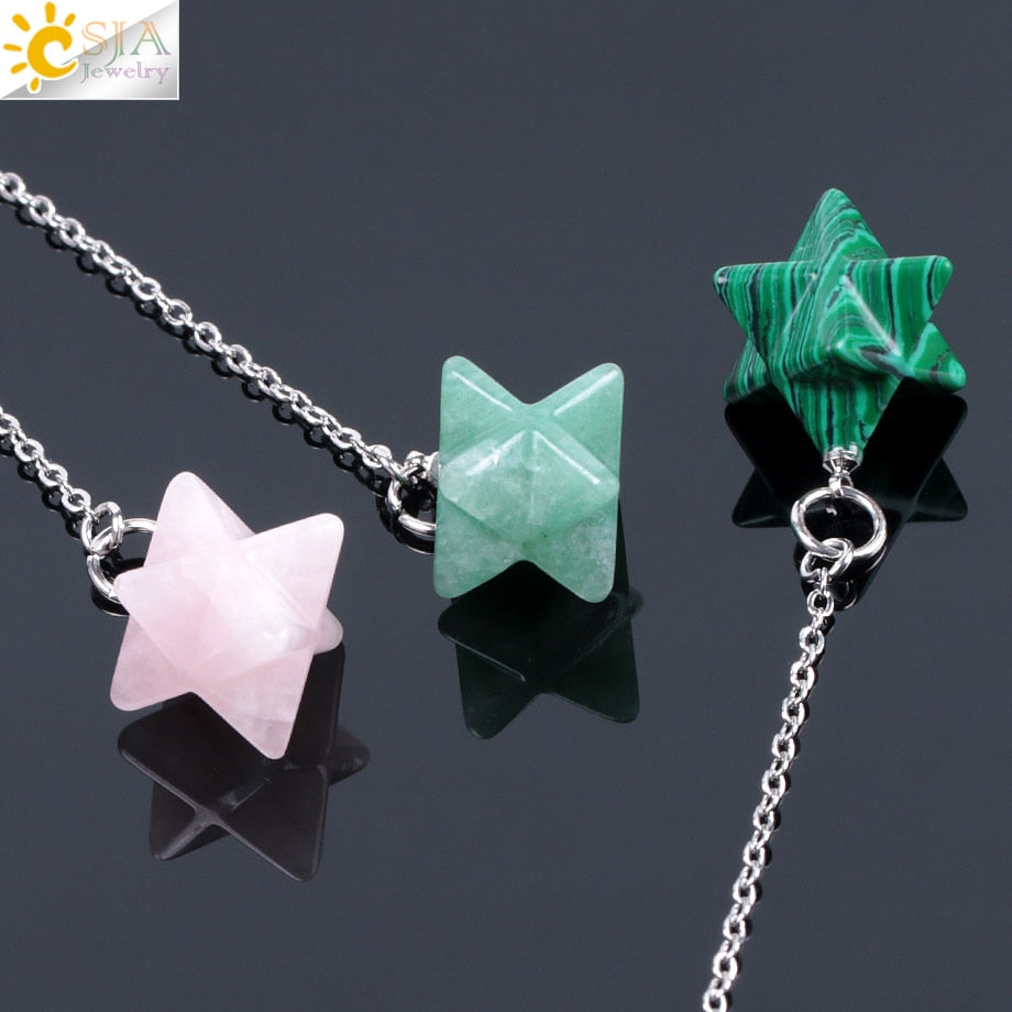 Merkabah Gemstone Pendulum