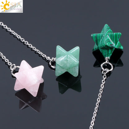 Merkabah Gemstone Pendulum