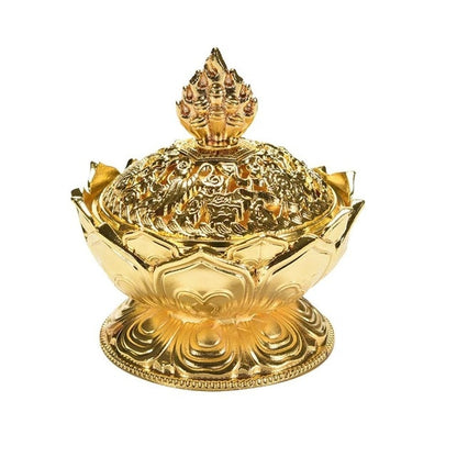 Tibetan Lotus Alloy Incense Burner