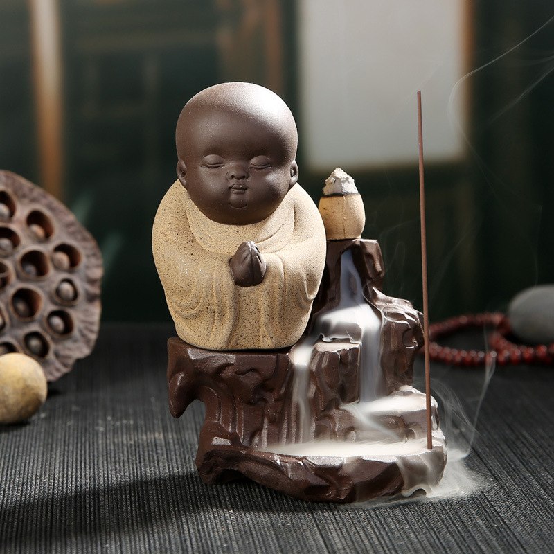 Little Monk Ceramic Backflow Incense Burner
