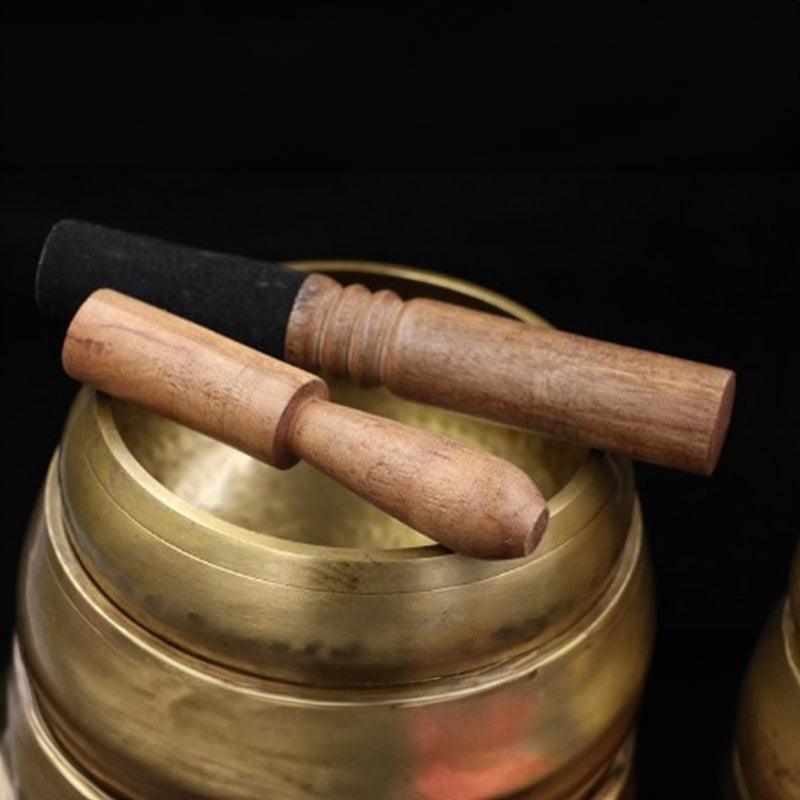 Tibetan Copper Singing Bowl with Sanskrit Engravings