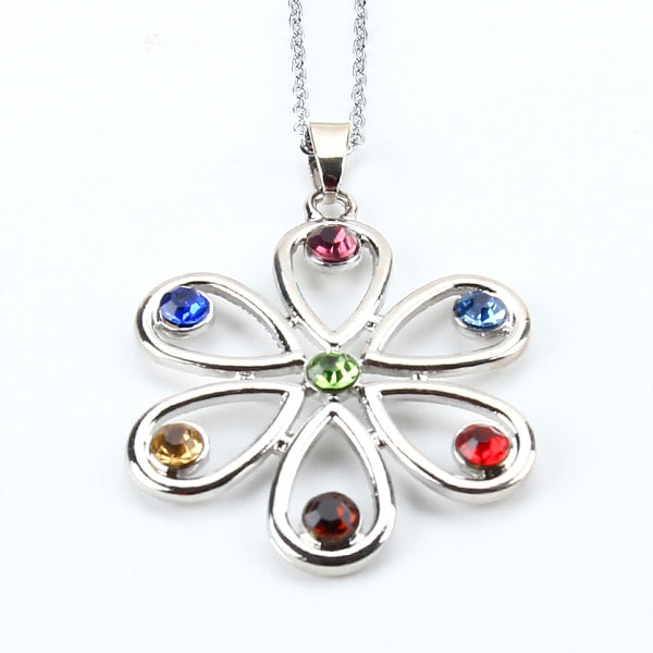 7 Chakra Crystal Healing Point Pendant Necklace