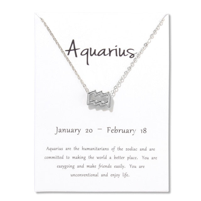 Zodiac Constellation Pendant Necklace