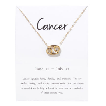 Zodiac Constellation Pendant Necklace
