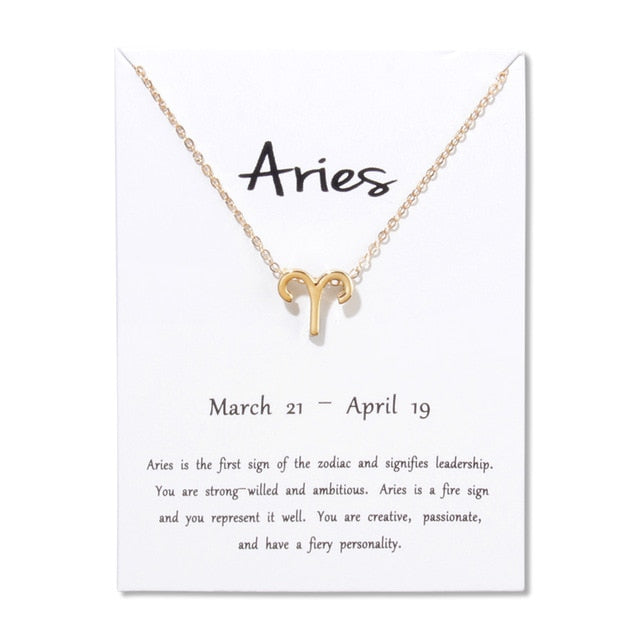 Zodiac Constellation Pendant Necklace