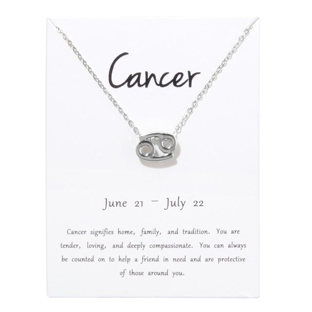 Zodiac Constellation Pendant Necklace