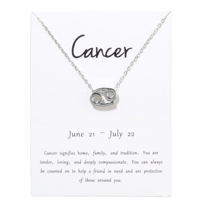 Zodiac Constellation Pendant Necklace