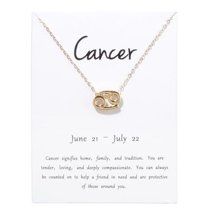 Zodiac Constellation Pendant Necklace