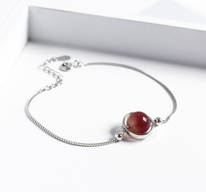 S925 Sterling Silver Crystal Bead Bracelet