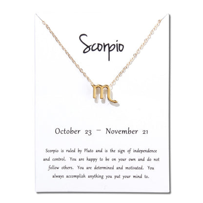 Zodiac Constellation Pendant Necklace